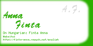 anna finta business card
